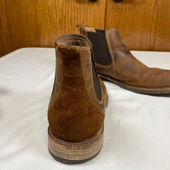 Florshiem Lodge Plain Toe Gore Men's Boots 9 Brown - Picture 5 of 13